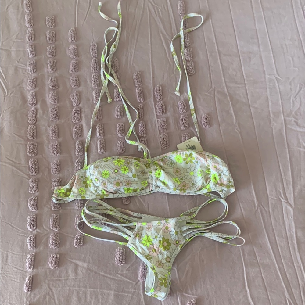 Floral Green Bikini Set